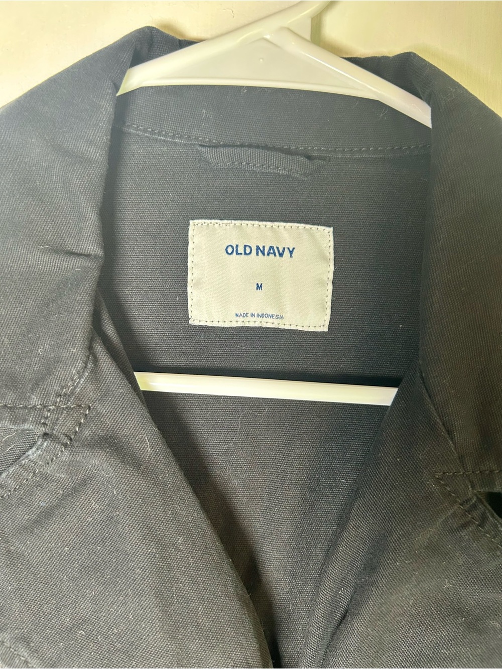 Old Navy Black Moto Jacket Women's Medium Zip Front Denim Biker Coat Size Medium - Picture 5 of 11